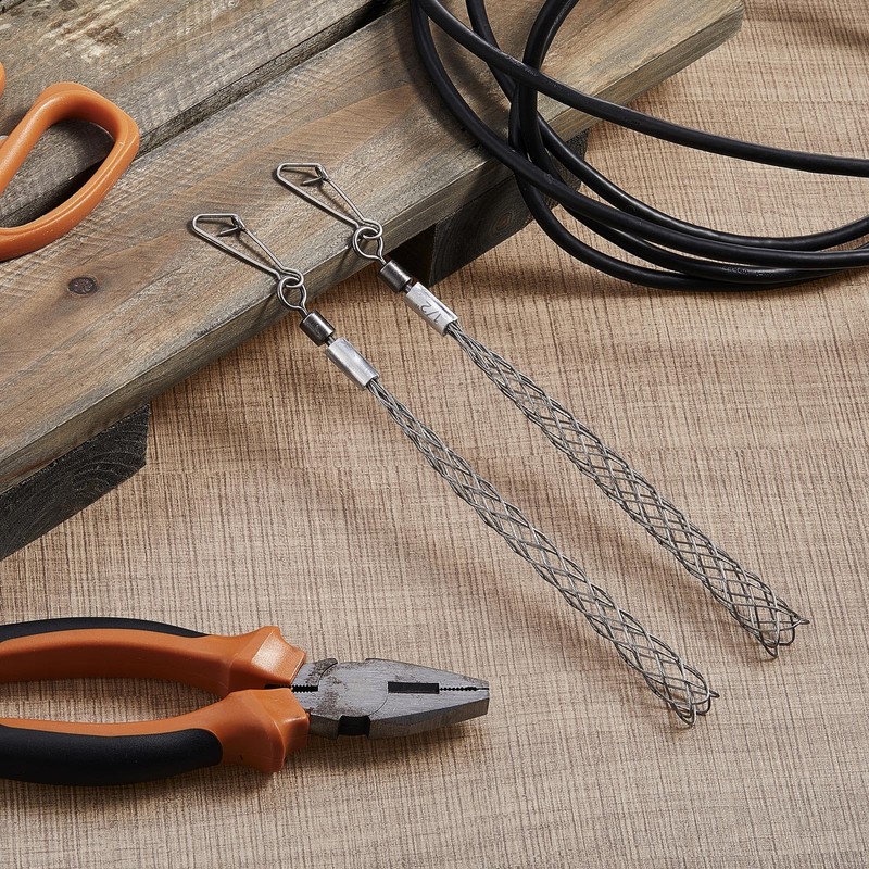 Gisafai 2 Pcs 1/2 in Wire Pulling Grip Mesh Cable