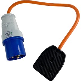 Netagon Caravan Motorhome Camping Adaptor Hook Up Leads Electrical Supply Cable Lead Industrial Mains Power (UK Trailing Socket)