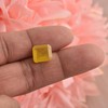 DINJEWEL Certified Square Shape Yellow Sapphire Gemstone Pukhraj Stone Lab