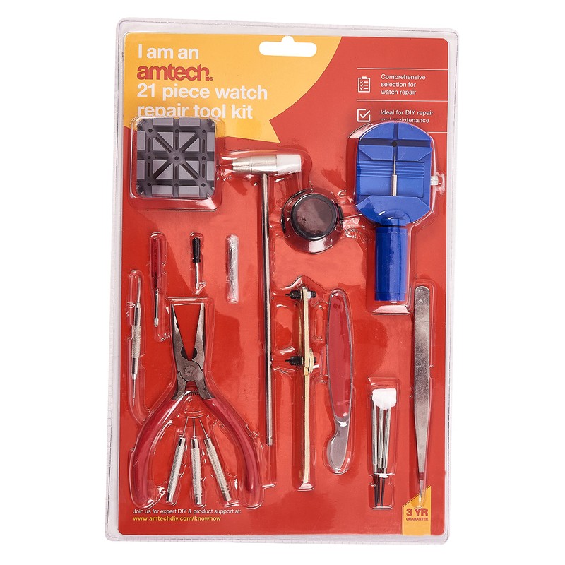 Amtech R0293 21 Piece Watch Repair Tool kit