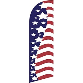 GLOBAL ADVERTISING SOLUTIONS American Glory 6ft Feather Flag Eye Catching Banner Sign for Business and Marketing Replacement Flag Only Without Pole Kit (Glory 1)