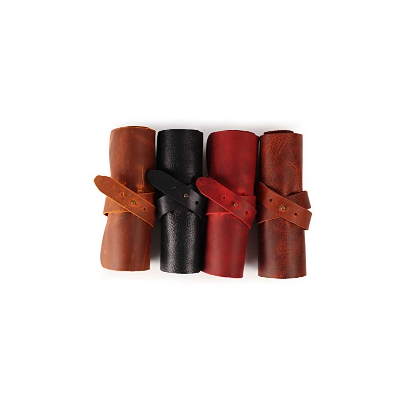 Londo Genuine Leather Pen and Pencil Roll Case