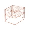 Metaltex 'Palio' 2-Tier Corner Shelf, Polytherm Copper, 25 x 25