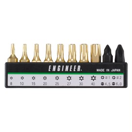 Engineer Bit Set, 10 Pieces, Plus and Negative Hexrobes DR-17