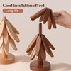 Wood Natural Tree Trivet Set, Christmas Tree Shape Trivets for