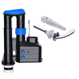 Universal Dual Flush Toilet Syphon 1½" BSP Adjustable 7.5"–9.5" Internal Overflow WRAS Approved + Chrome Toilet Cistern Handle Adjustable Arm – PlumbEZ Toilet Flush System Replacement Kit