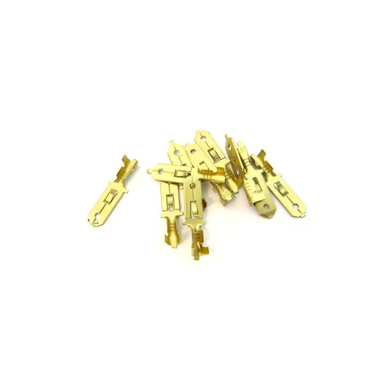 Male Locking Spade Terminal - 6.3mm - 10 Pack -