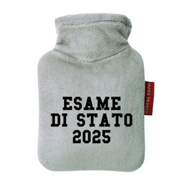 Huuraa Taschenwärmer Esame di Stato 2025 Abschluss Italien Geschenk 0,2 Liter Grey Mini Veloursbezug Esame di Stato 2025 Geschenkidee