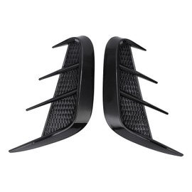1 Pair Car Mudguard Side Wing Trim, Side Vent Trim Universal Left Right Marker Side Air Vent Cover Decorative Stickers for 1 Series E90 (Glossy Black)