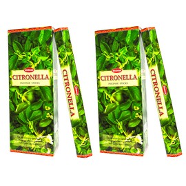 Fenny's Creations Citronella Incense Sticks Indian Hand Rolled Eco-Friendly Home Garden Office Best for Meditation and Yoga, Unique Aromatherapy, Relaxation (Pack of 12, 240 Sticks)