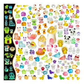 160 Mini Animales Figuras De Resina Brillan En La Oscuridad