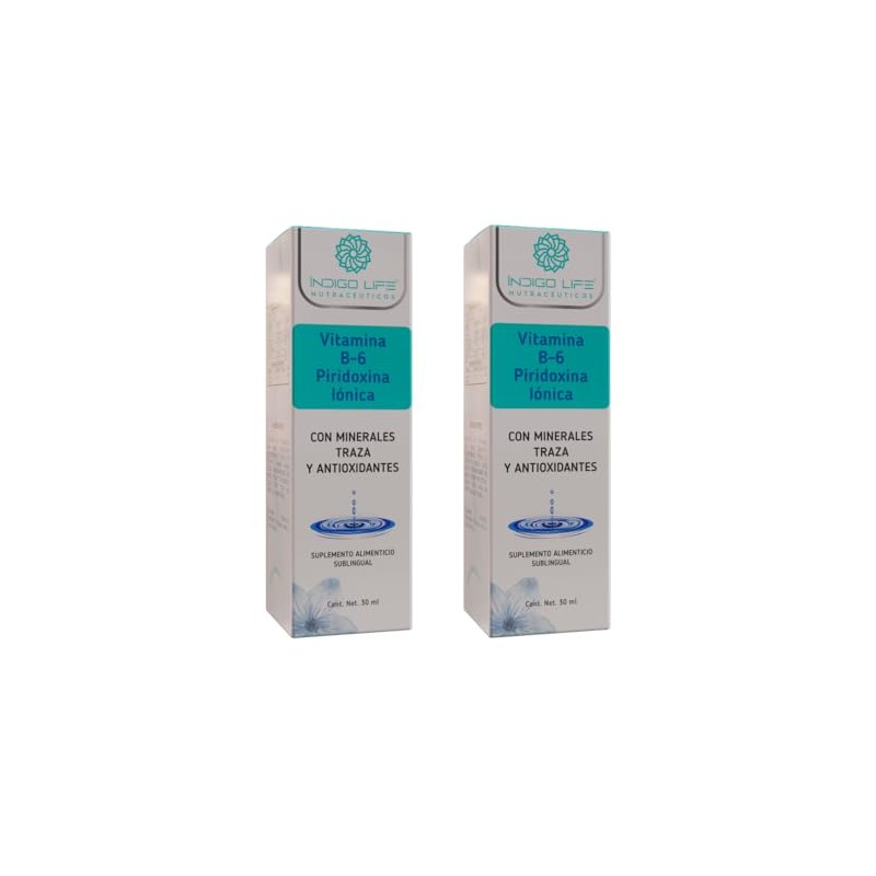 INDIGO LIFE NUTRACEUTICOS Pack Doble Vitamina B6 Ionizada – Soporte