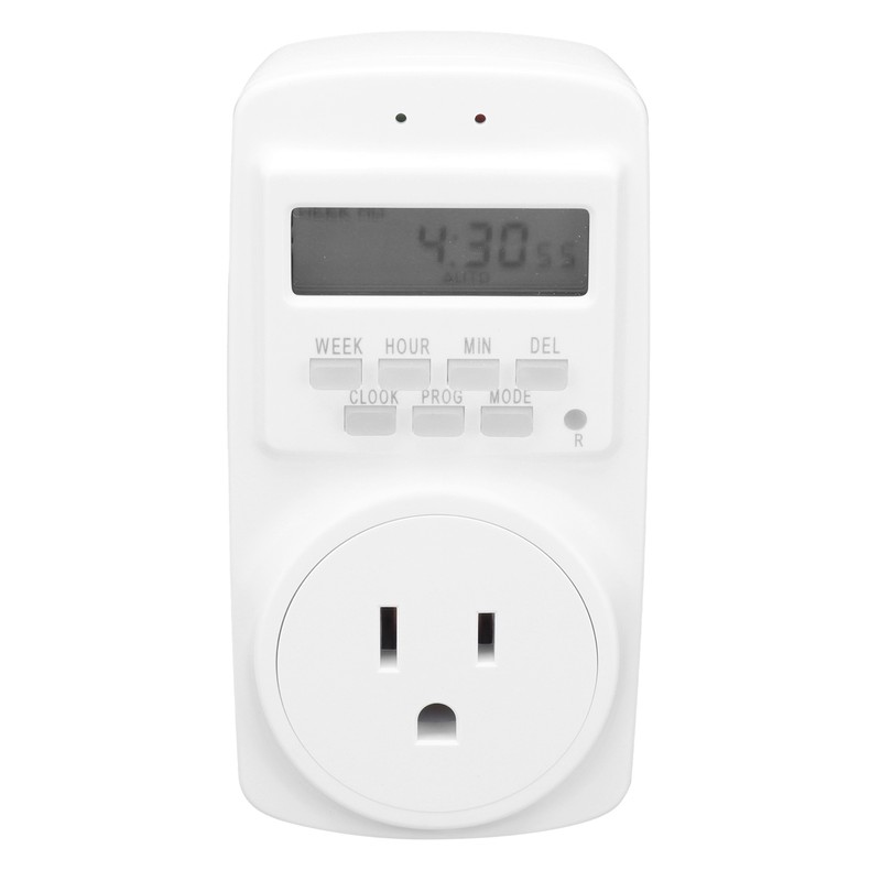 15A Programmable Outlet Timer Socket Automatic Power Off for Home