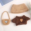 Brown Doll Clothes Set 3-Piece Doll Accessories