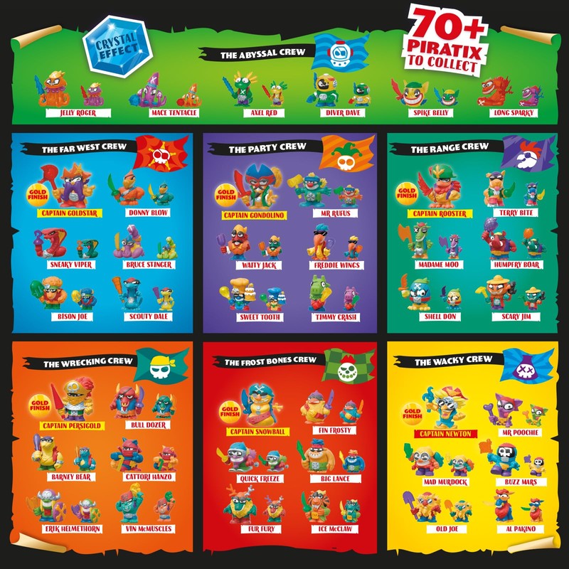 PIRATIX ADVENTURE WORLD Shark Treasure Series 4 Pieces Includes 4