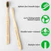 NUDUKO Toothbrush 10 Pack Bamboo Toothbrushes - Eco-Friendly Natural Wooden