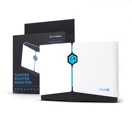 HYPEREV PRO WiFi6 Gaming Router,GearUP Booster Plugin,with 1-Year Booster VIP,5GHz & 2.4GHz,Inclued 2 Network Cables,Reduce ping and Pocket Loss,for All Console & PCs