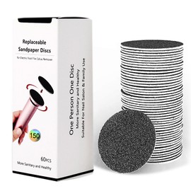 60PCS Replaceable Sandpaper Discs 150 Grit Sandpaper Refill Pad Disks for Electric Foot File Callus Remover (150 Grit)