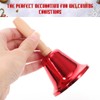VALICLUD 2pcs Santa Claus Hand Bells Wooden Handles Hand Held
