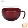 Miyamoto Sangyo 4512951127331 Clean Coat Soup Bowl with Handle, Red