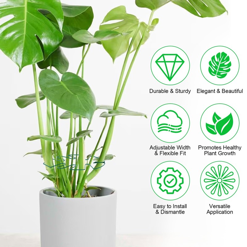 Hysagtek 6PCS Monstera Plant Support, Plant Stem Support Durable Monstera