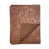 Large Floral Cowside Embossed Leather: 8.5" x 11" Pieces (Brandy,