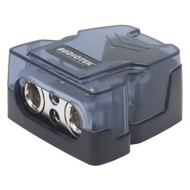 Audiotek BC28 Positive/Negative Competition Battery Terminal with 2-in-1, (2) 0AWG & (2) 8AWG Outputs for Auto Car Audio Modification Clamps for Car Van Motorhome – 1 Piece