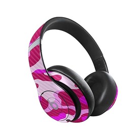 MightySkins Carbon Fiber Skin Compatible with Beats Studio Pro - Pink Camo | Protective, Durable Textured Carbon Fiber Finish | Easy to Apply, Remove, and Change Style