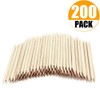 Onwon 200 Pieces Orange Wood Sticks - Double Sided Nail