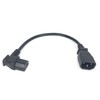 Toptekits C14 to Angled C13 Power Cords - 2ft/60cm, Left