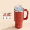 ENCOOL 32 oz Tumbler with Handle and Straw: Stainless Steel