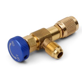 Air Conditioning Safety Valve - 5/16 Inch - 1/4 Inch Air Conditioning Flow Valves - LNSYSNS Brass Flow Control Valve - Connection Adapter for Air Conditioning Flow Control
