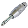 Neutrik NA3FP XLR-Adapter XLR-Buchse - Klinkenstecker 6.35mm Stereo 1St., Silber,