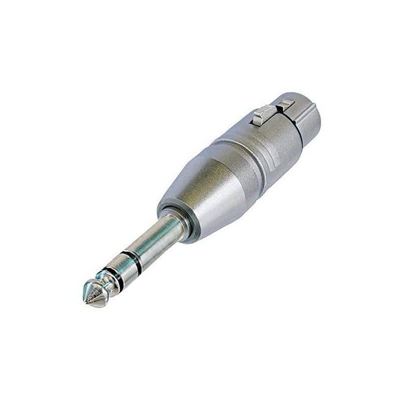 Neutrik NA3FP XLR-Adapter XLR-Buchse - Klinkenstecker 6.35mm Stereo 1St., Silber,