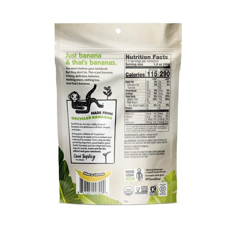 Barnana Organic Chewy Banana Bites, Original, 3.5 Ounce (Pack of