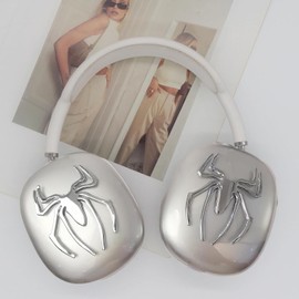 2 Pcs 3D Spider Chrome Emblems Badges Car Decoration for AirPods Max Headphone Case Cover Decoration Car Vehicle, Truck, Motorcycle, RV, Scooter, SUV, Door, Window 2 Pcs Silver Spider(B0CBS8GSL3)