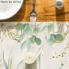 Artoid Mode Green Eucalyptus Summer Table Runner, Wedding Kitchen Decoration