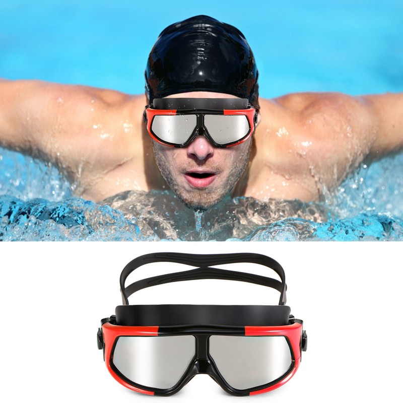 Professional Swim Goggles Women Men Adjustable Anti-Fog Wide View Swimming