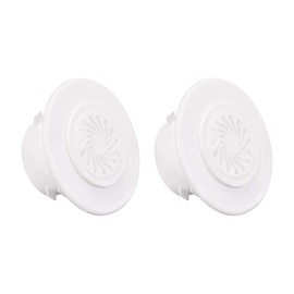 sourcing map Round Vent Cover, ABS Plastic Adjustable Air Vent Cover White for 4" - 4.3" Diameter Hole 2pcs