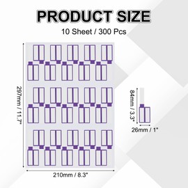 sourcing map 300 Pcs Cable Labels, Waterproof Wire Cord Labels Tags, Cord Organizer Management Tags for Charger Cable Organizer Wire Markers Printer, Purple