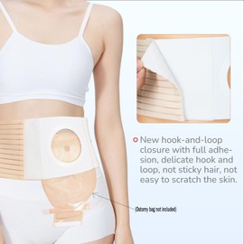 DERAYMI Ostomy Belt, Stoma Hernia Support Belt for Men Women Abdominal, Colostomy Belt for Post Operative Care, Ostomy Stealth Belt Helping Fix Stoma Bag in Place Size L
