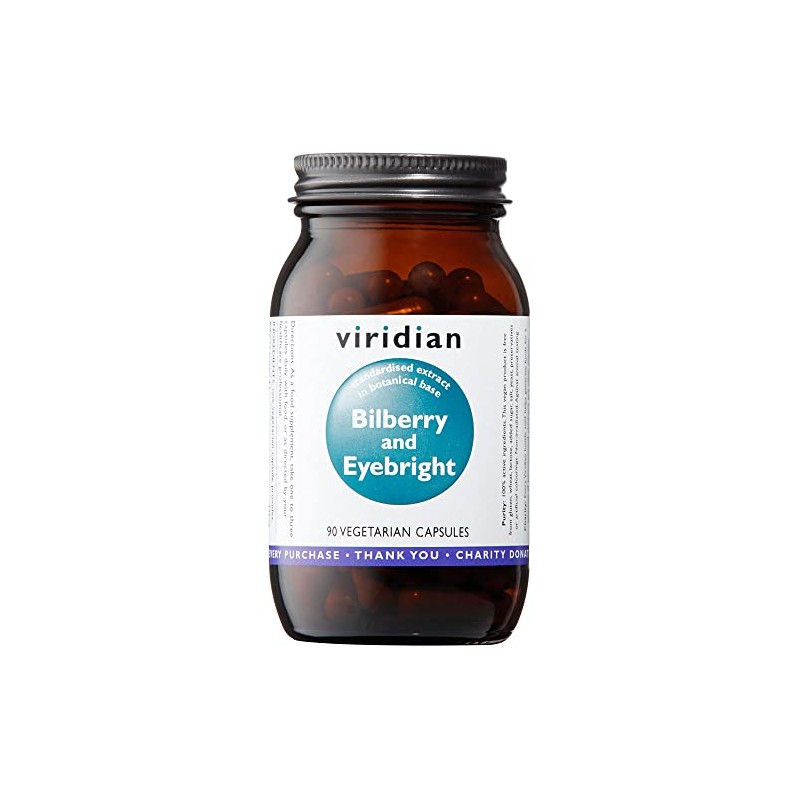 Viridian Bilberry with Eyebright (organic base): 90 Veg Caps