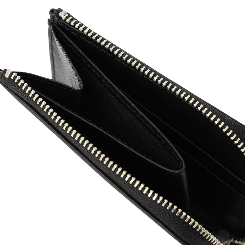 Gione PG502ALP Flip Zip L-Shaped Zipper Mini Wallet, Prevents Skimming,