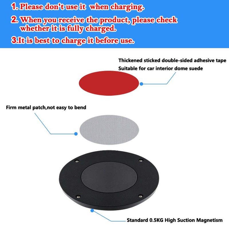 TYMXGHF USB Rechargeable LED Car Interior Dome Light 12V Bright
