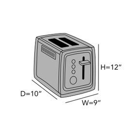 Covermates Keepsakes – Toaster Cover – Dust Protection - Stain Resistant - Washable – Appliance Cover, Slate