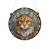 Image Industry Ginger Cat Stained Glass Effect Suncatcher - Garden