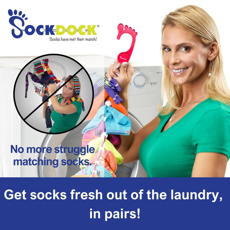 SockDock Sock Laundry Solution for Washing Drying & Storing Socks