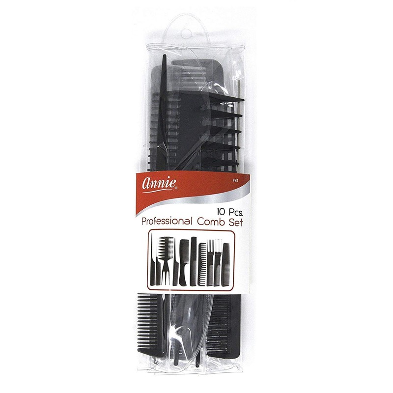 Annie Professional Comb Set 10Ct Black