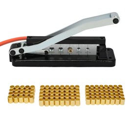 AIWFL Heavy Duty Bench Hose Crimper, Hose Crimping Tool with Ferrules, (40pk) 0.593" ID & 0.625" ID and 20pk Ferrules 0.656" ID, Air Hose Repair Kit for 1/4, 5/16, 3/8 Inch PVC Rubber Hoses