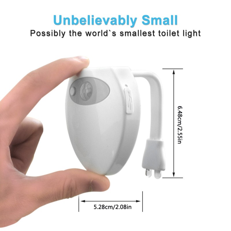 16 Color Bathroom Toilet Night Light UV Light USB Charging